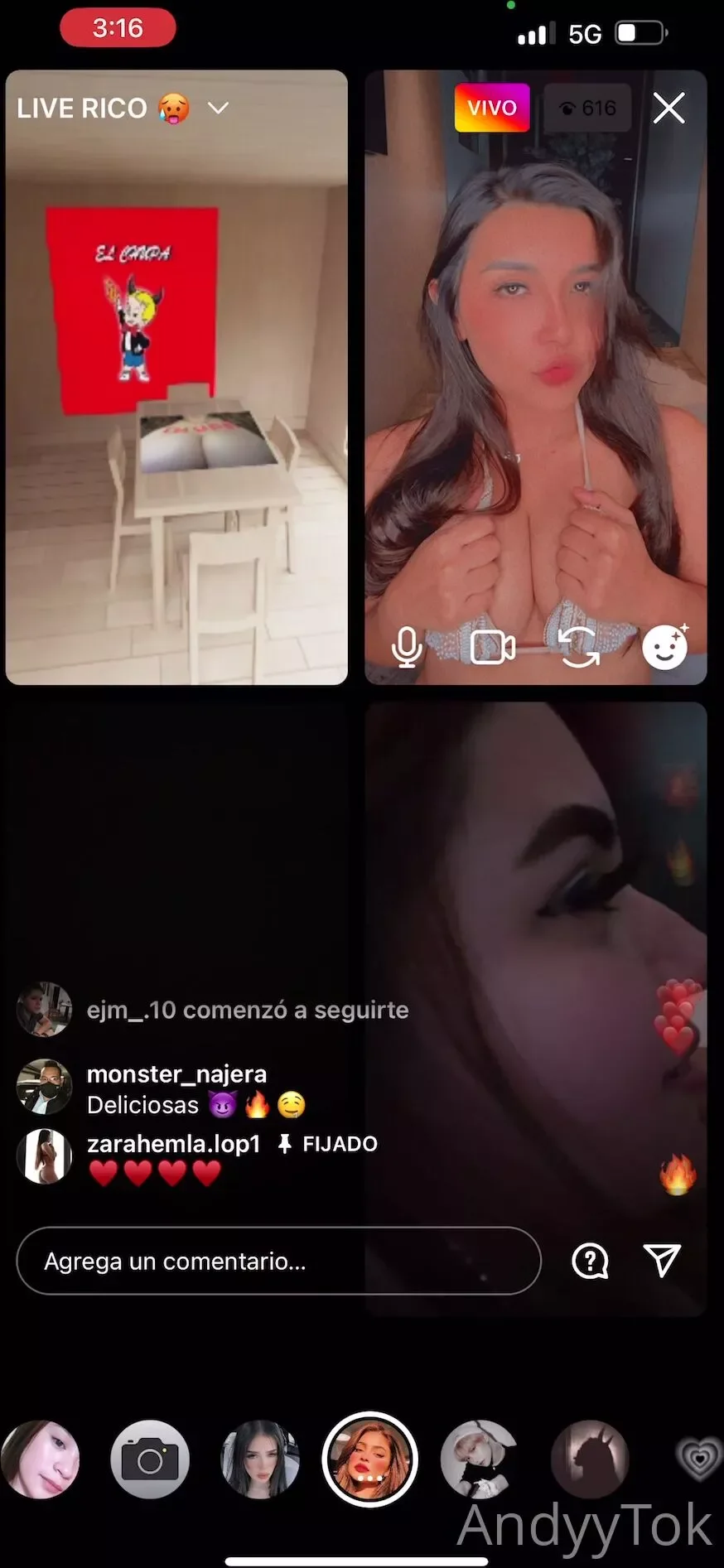 Pornhub instagram live
