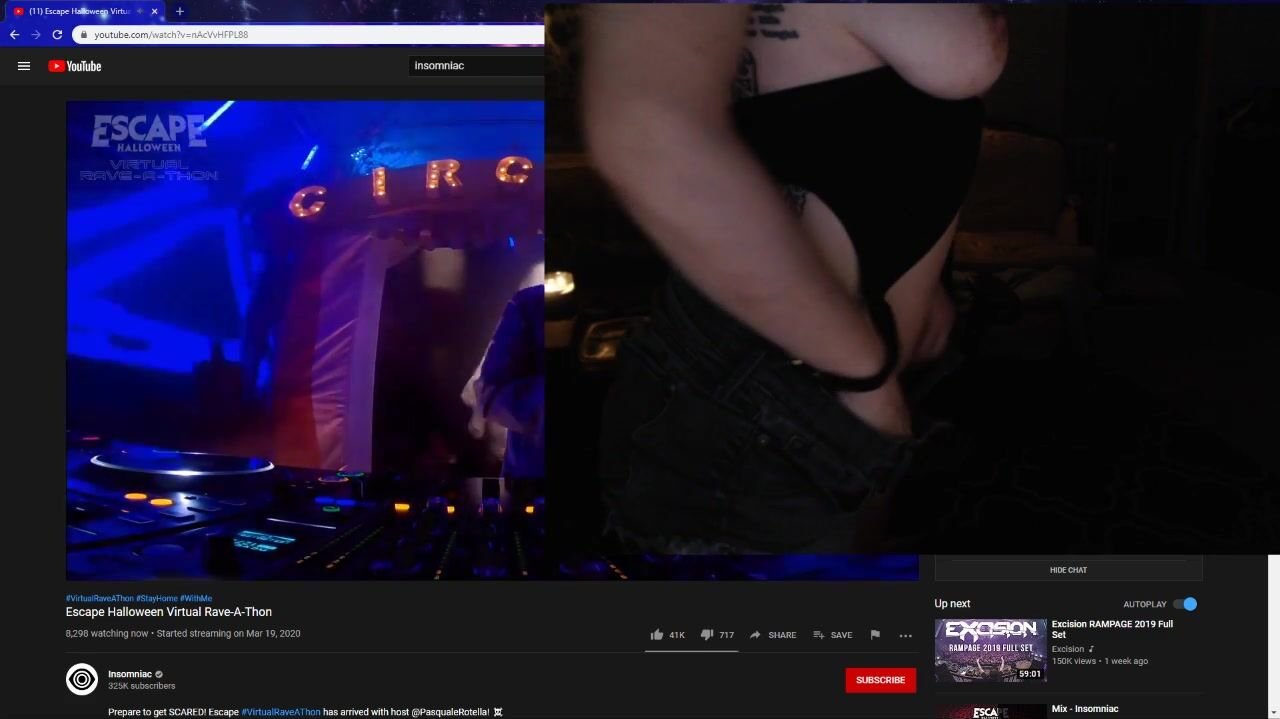 Twitch streamer masturbating live